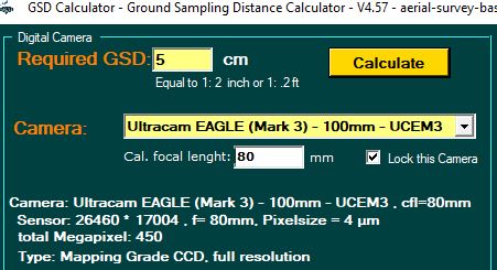 aerial photography resolution calculator